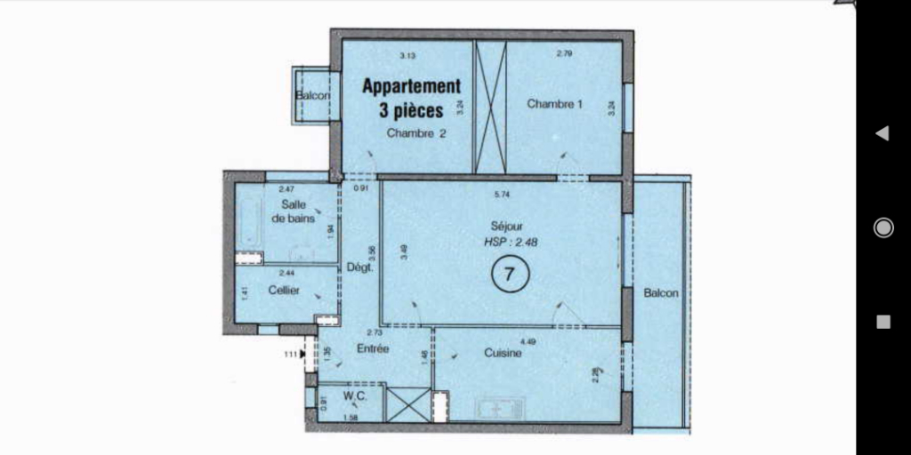 Appartement Saint Medard En Jalles 3 pièce(s)